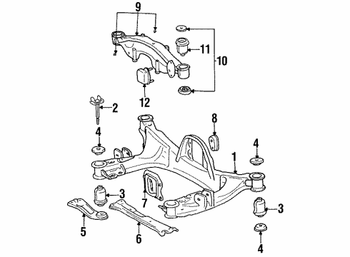 Toyota 52281-20010 Cushion, Differential Support Member