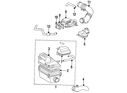 Toyota 17700-0W010 Cleaner Assy, Air