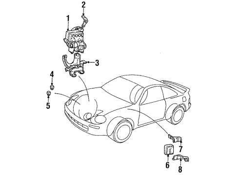 Toyota 44593-20080 Bracket, Brake ACTUATOR