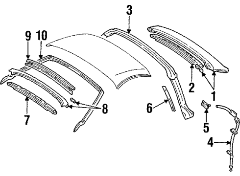 Toyota 63102-14120 Panel Sub-Assy, Windshield Header