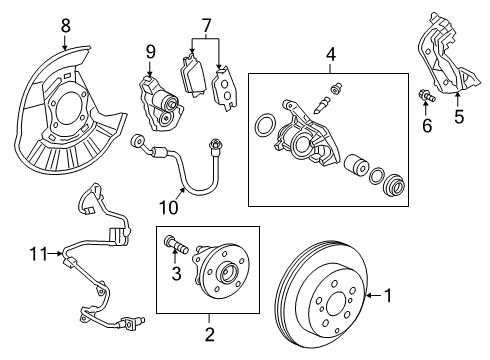 Toyota 04479-02540 CYLINDER KIT, RR DIS