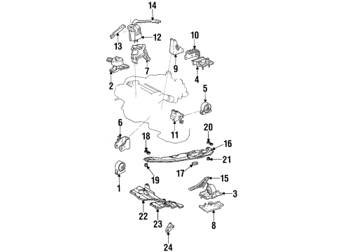 Toyota 12313-62010 Bracket, Engine Mounting Control