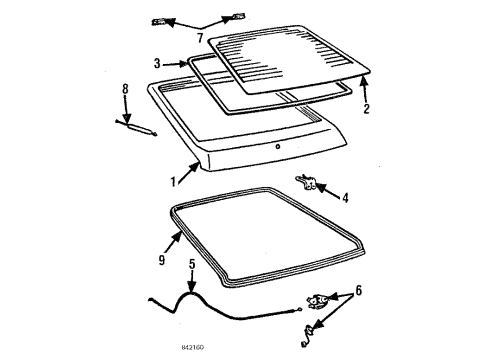 Toyota 68131-12140 Glass, Back Door