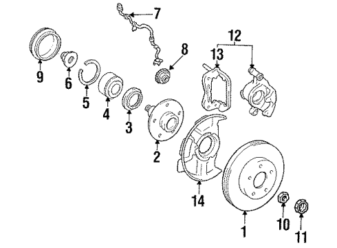 Toyota 47750-28200 Cylinder Assy, Disc Brake, LH