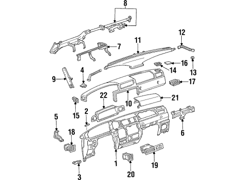 Toyota 55382-60010 Bracket, Finish Panel Mounting