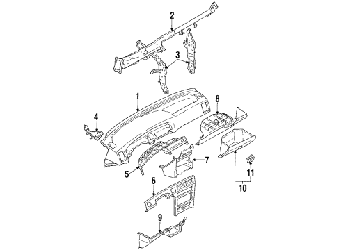 Toyota 55306-12130 Brace Sub-Assembly, Instrument Panel