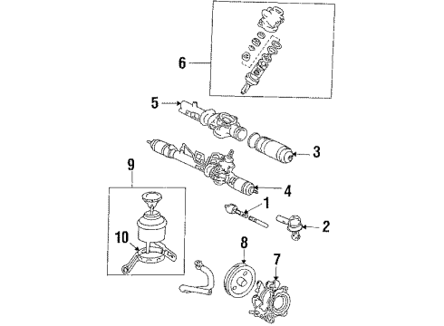 Toyota 44250-20161 Power Steering Gear Assembly(For Rack & Pinion)