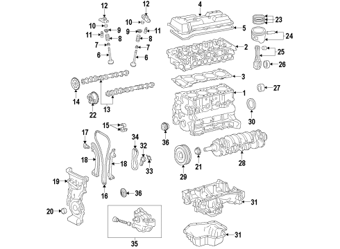 Toyota 13502-37080 CAMSHAFT Sub-Assembly, N