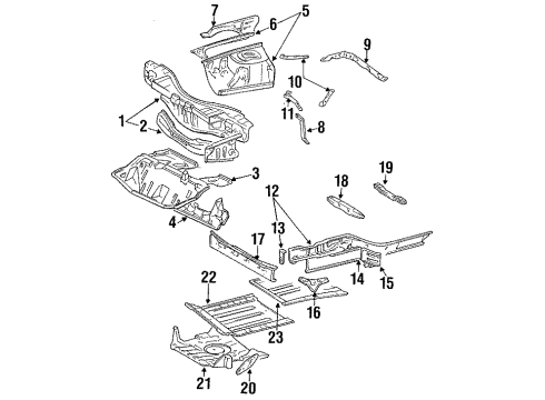 Toyota 53731-17020 Member, Front Apron To Cowl Side, Upper RH