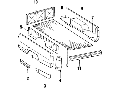 Toyota 65512-50308 Panel,LH Side,Inner