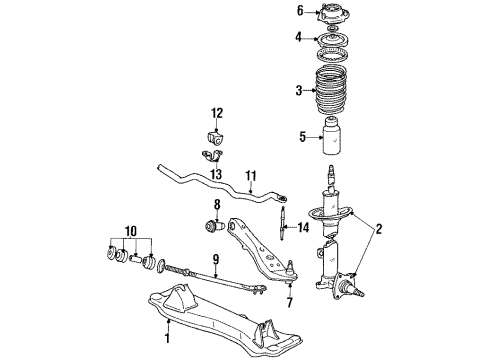 Toyota 48510-12480 Shock Absorber Assembly Front Right