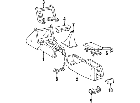 Toyota 58804-14021 Panel, Console, Upper Front