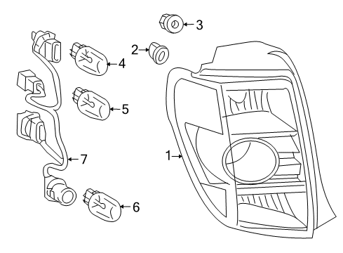 Toyota 81562-52600 Gasket, Rear Combination Lamp, LH