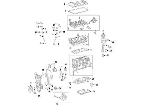 Toyota 13101-37300 Piston Sub-Assembly, W/P