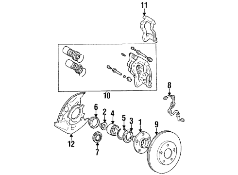 Toyota 43512-17080 Front Disc