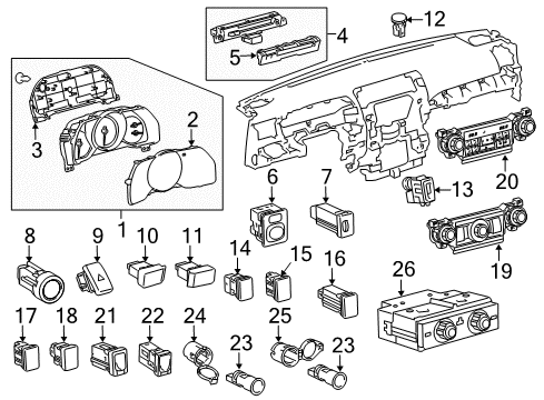 Toyota 84340-19085 Switch Assembly, Stop La