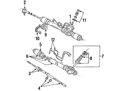 Toyota 44204-20180 Power Steering Rack Sub-Assembly