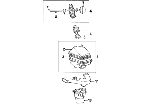 Toyota 17881-20070 Hose, Air Cleaner