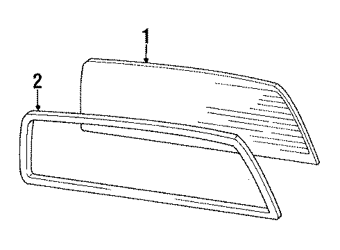 Toyota 64812-89108 Weatherstrip, Back Window Glass