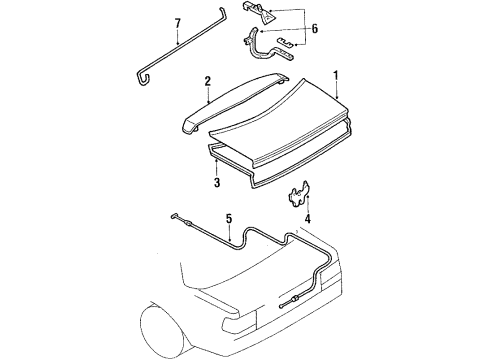 Toyota 64461-12440 Weatherstrip, Luggage Compartment Door