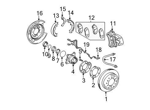 Toyota 46410-3D080 Cable Assembly, Parking Brake