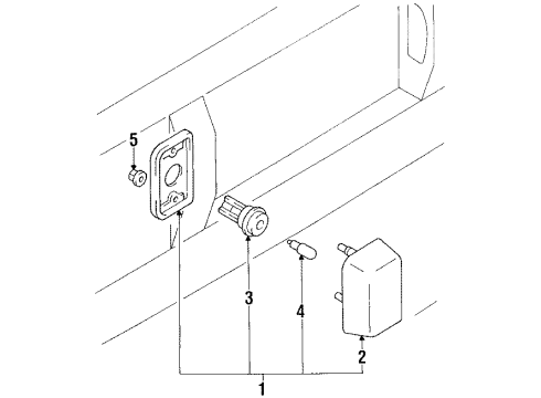 Toyota 81945-01040 Socket And Wire, License Plate Lamp