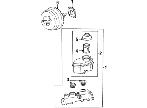 Toyota 04493-33070 Brake Master Cylinder Kit