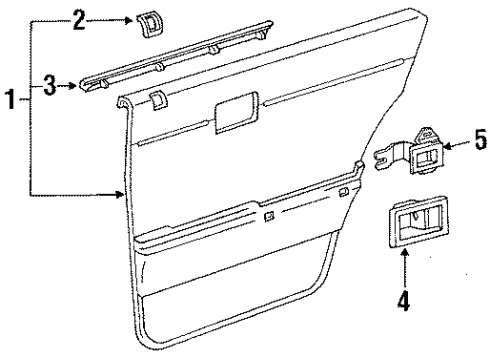 Toyota 68190-22061 Weatherstrip Assy, Rear Door Glass, Inner