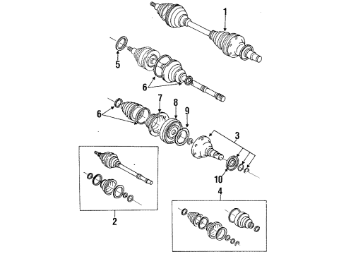 Toyota 41304-20040 Shaft Sub-Assembly, Differential Side Gear, Rh