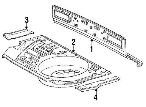 Toyota 58307-14460 Panel Sub-Assembly, Body Lower Back