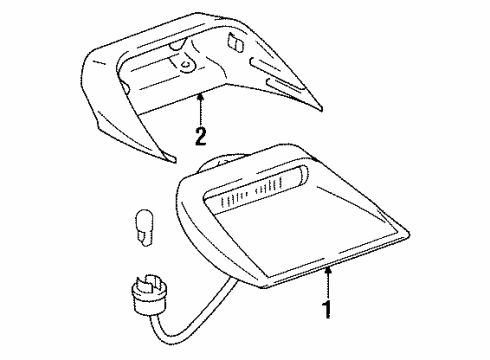 Toyota 81570-16110-22 Lamp Assy, Center Stop