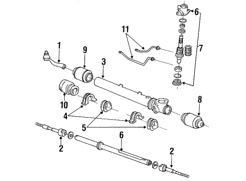 Toyota 44250-28290 Power Steering Gear Assembly(For Rack & Pinion)