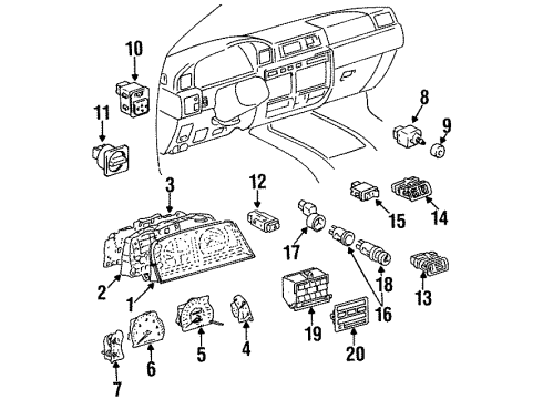 Toyota 84790-37010 Switch Assembly, Rr Wind