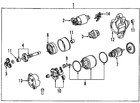 Toyota 28256-70020 Gear, Starter Internal