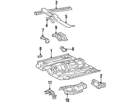 Toyota 58193-16060 Bracket, Instrument Panel Brace Mounting