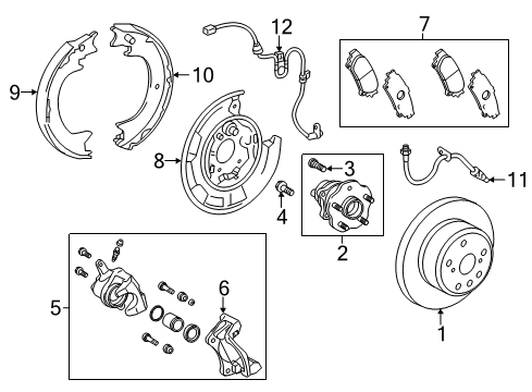 Toyota 46430-0E070 Cable Assembly, Parking