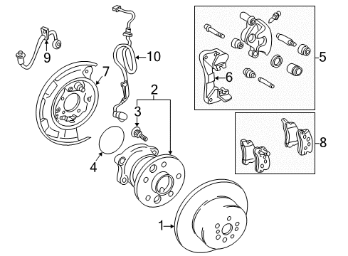 Toyota 47550-20190 Cylinder Assembly, Rear Wheel Brake