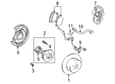 Toyota 04479-20340 Cylinder Kit, Disc Brake, Rear