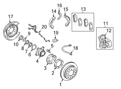 Toyota 46410-35A01 Cable Assembly, Parking