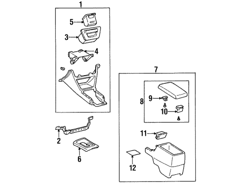 Toyota 74104-AC010 Retainer Sub-Assy, Front Ash Receptacle