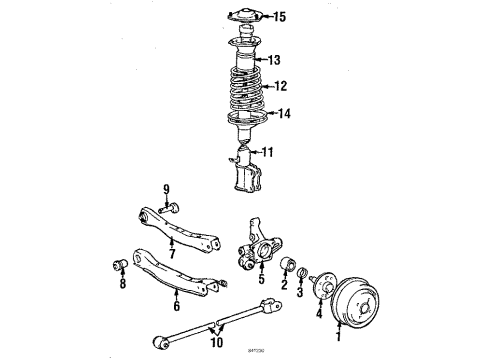 Toyota 42305-12H00 Carrier Set Rear Axle