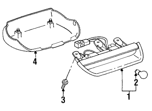 Toyota 81977-06050-B0 Cover, Center Stop Lamp