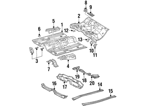 Toyota 57407-12040 Member Sub-Assy, Center Floor Cross