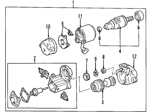 Toyota 28130-74100 Frame Assy, Starter Commutator End