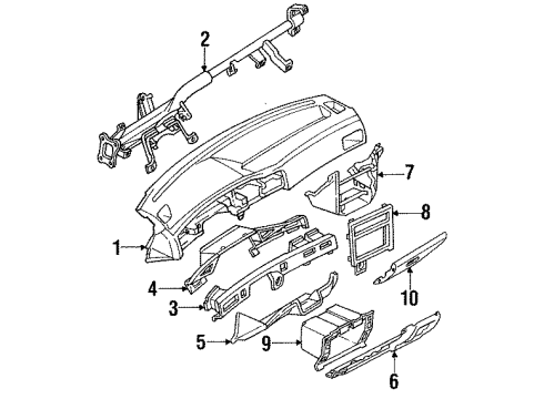 Toyota 55401-12281-02 Pad Sub-Assy, Instrument Panel Safety