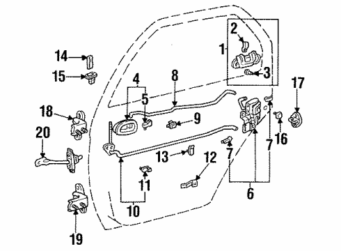 Toyota 69051-12370 Cylinder & Key Set, Door Lock, RH