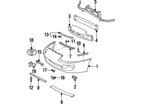 Toyota 52119-14917 Cover, Front Bumper