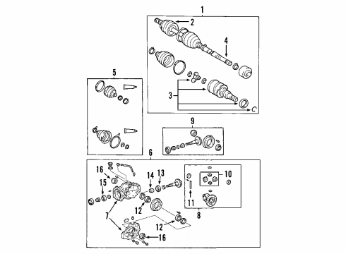 Toyota 41342-33020 Shaft, Rear Differential Pinion