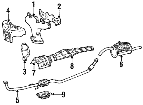 Toyota 17410-11690 Front Exhaust Pipe Assembly