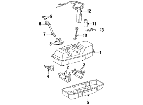 Toyota 77001-34050 Tank Sub-Assembly, Fuel